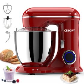 3-IN-1 Electric Stand Mixer, 660W 10-Speed With Pulse Button, Attachments include 6.5QT Bowl, Dough Hook, Beater, Whisk for Most Home Cooks